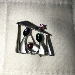 Silpada Sterling Silver Nativity Pin